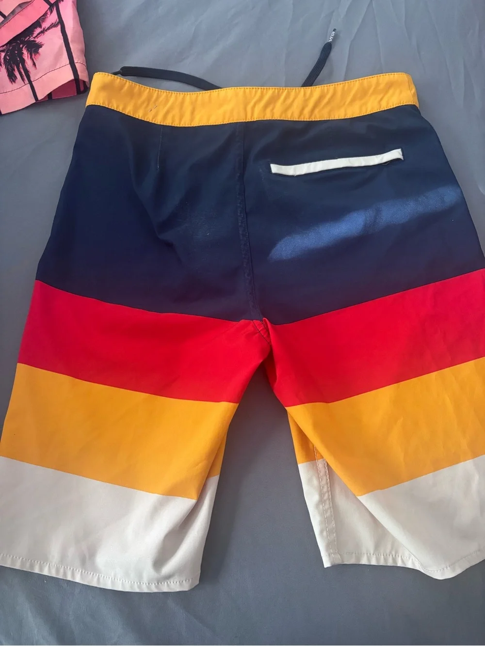 Vans  Navy, Red, Yellow & White Colorblock Swim Shorts
